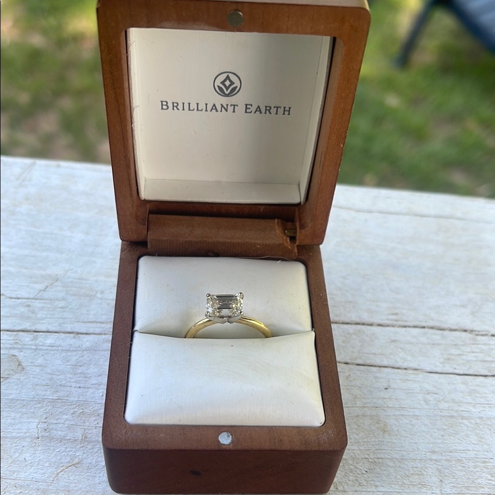 Gold Ring with Clear Stone